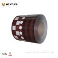 Embossed color coated aluminum coil for building material